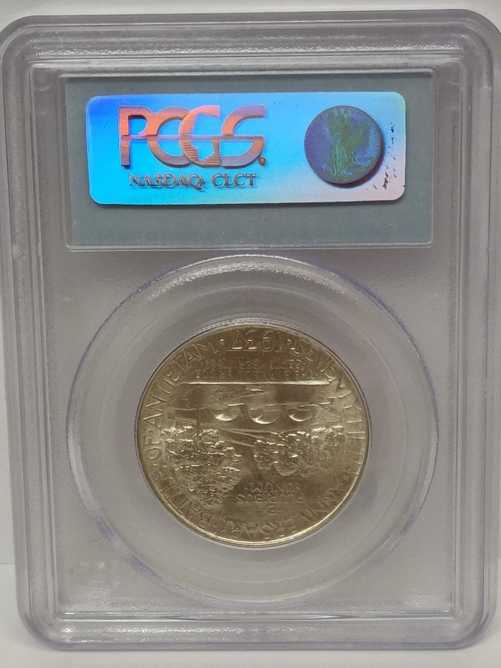 1937 ANTIETAM 75th ANNIVERSARY SILVER HALF DOLLAR PCGS MS 65 CAC VERIFIED - Image 2 of 4