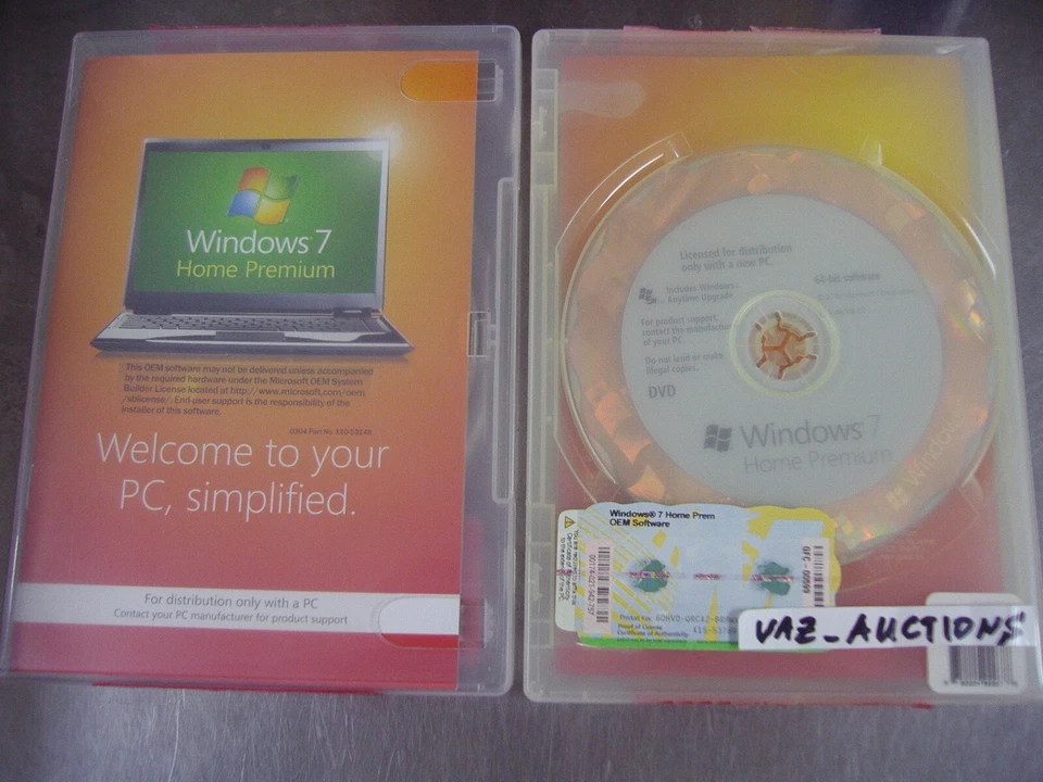 Microsoft Windows 7 Home Premium 64 bit x64 Full DVD MS WIN =BRAND NEW SEALED= - Image 2 of 4
