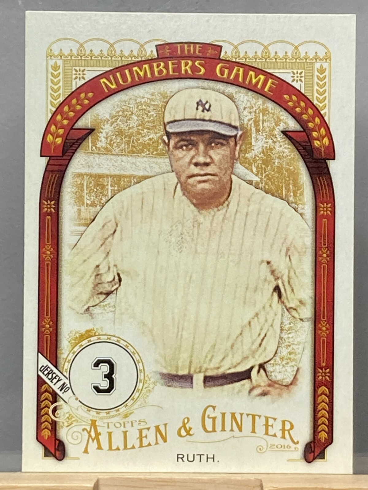2016 Topps Allen & Ginter's The Numbers Game #NG-49 Babe Ruth HOF 0918 ...