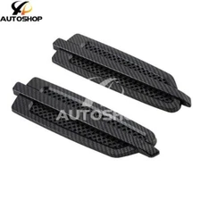 Pair Car Side Decor Vent Air Flow Fender Intake Carbon Fiber Stickers Universal