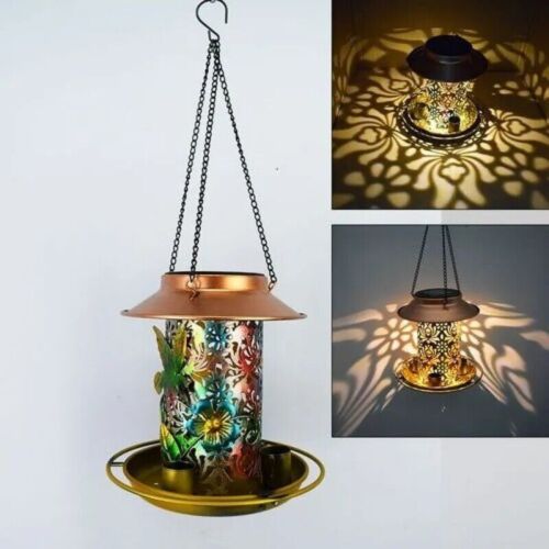 Solar Bird Feeder for Outdoors Hanging Hummingbird Feeders Wild Bird Feeder USA - Picture 12 of 12