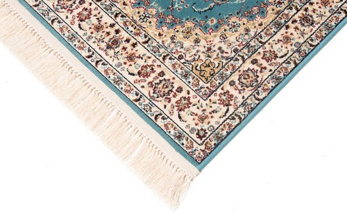 Nain Maschinengewebter Teppich 300 x 80 cm-Fine,Carpet,rug,Blau,Läufer - Bild 6 von 8