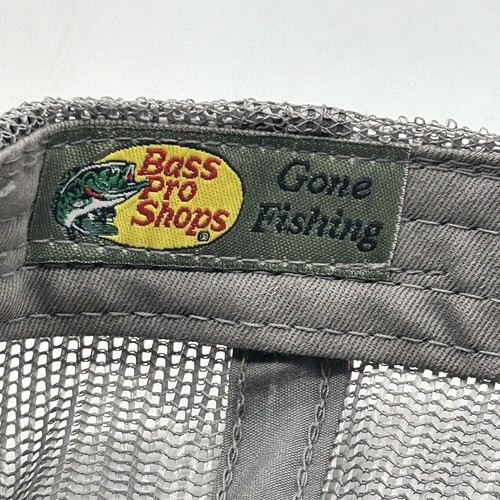 Bass Pro Shops Gray Trucker Hat Snapback Cap Mesh Fishing Outdoors ~ Pre-owned - Picture 5 of 10