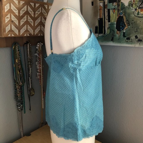 Y2K Vintage EXPRESS Contrast Beaded Lace Trim Small S Camisole Tank Fairy Core - Picture 4 of 10