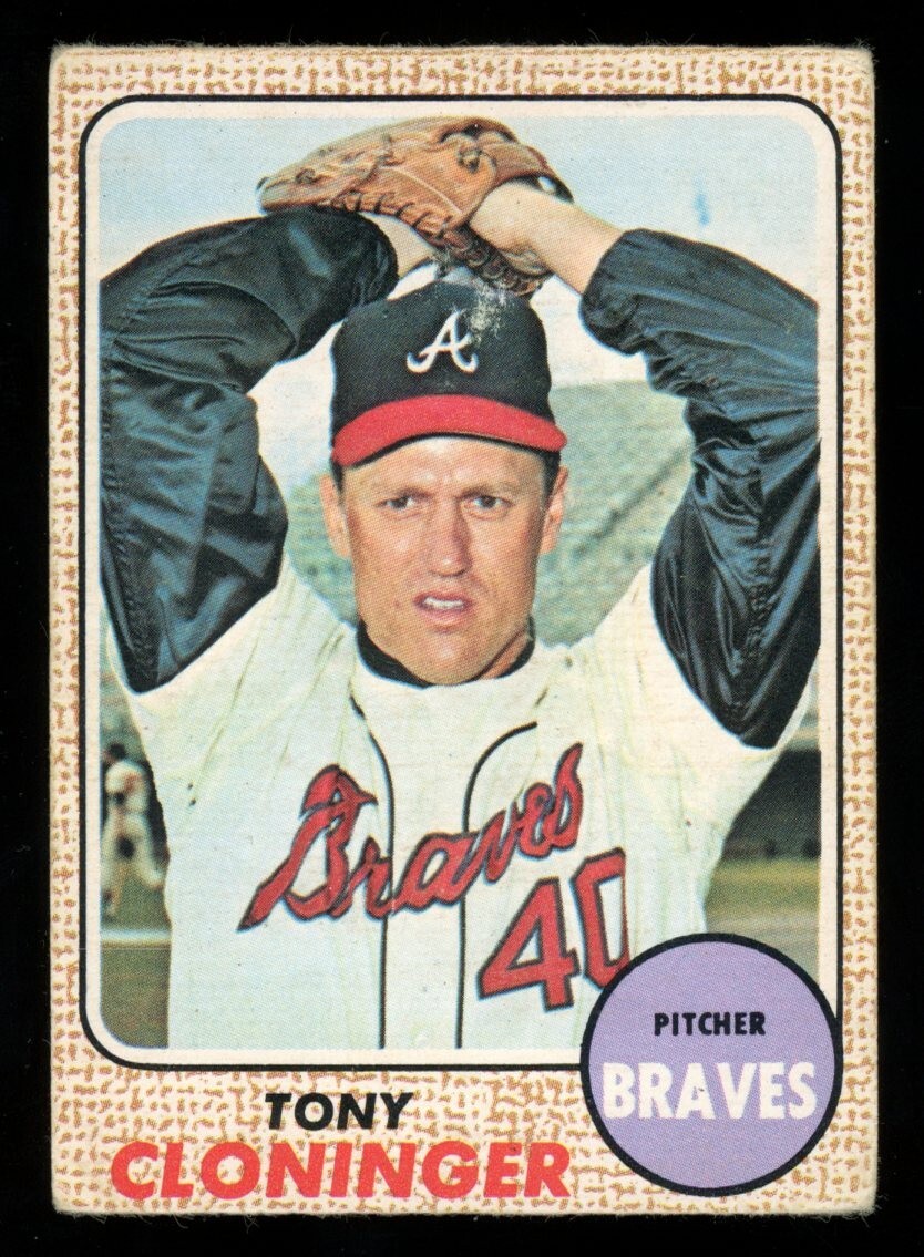 1968 TOPPS OPC O PEE CHEE BASEBALL #93 TONY CLONINGER VG-EX ATLANTA BRAVES Card