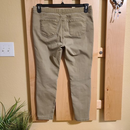 Pantalones de mezclilla St. John's Bay para mujer al tobillo pierna ajustada cintura elástica tostado talla 12 - Imagen 7 de 13