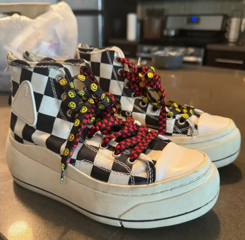 R13 Kurt Checkerboard Sneaker Size 7