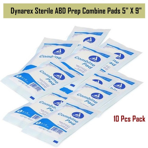 20 Dynarex Abdominal Combine Pads Sterile 5x9 Bandages Wound Dressing Drain - Picture 2 of 4