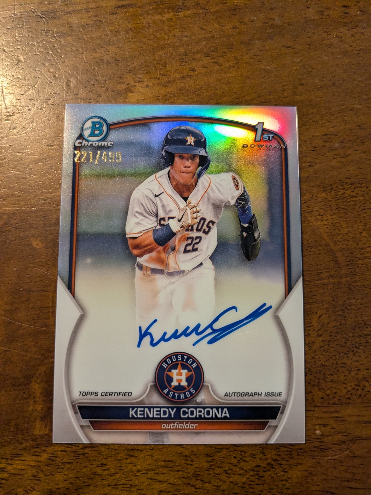 2023 Bowman Chrome #CPA-KC Kenedy Corona Chrome Autographs Refractor #/499
