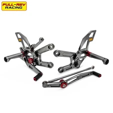 FULL-REV For YAMAHA YZF-R6 R6 2017-2023 Adjustable Rearset Foot Pegs Footrests