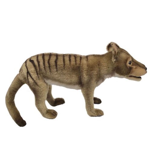 Hansa Tasmanian Tiger soft plush toy 13"/33cm long Realistic Tasmanian Tiger Toy - Picture 2 of 3