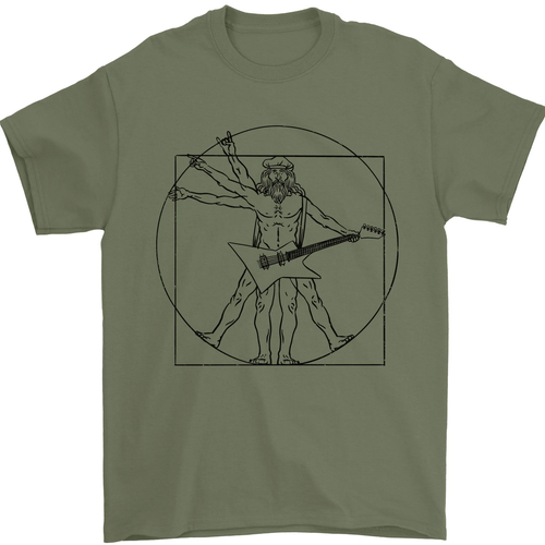 Antiguo Rocker Vitrubio Guitarrista Divertido Guitarra Camiseta Hombre 100% - Imagen 94 de 101