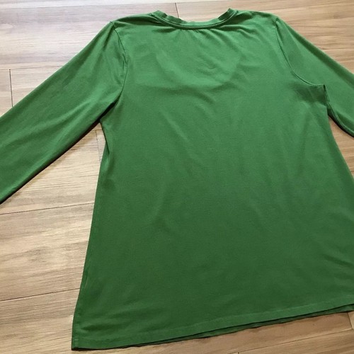 Garnet Hill Cotton Blend 3/4 Sleeve Scoop Neck Tunic Top Size Medium Green EUC - Bild 13 von 15