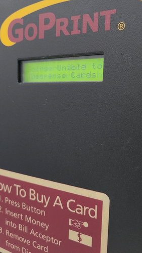 GoPrint Automat - Bargeld zu Karten Spender - College Besitz - CoinCo BP4BX - Video 1 von 1