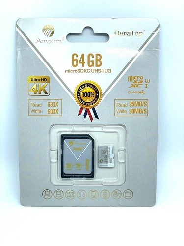  Micro SD Karte 64GB HC Ultra HD 4k sdhcuhd1 u3 Class 10 Duradata mit Adapter - Bild 3 von 4