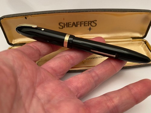 Sheaffer Military Clip Valiant Füllfederhalter, schwarz, 14K F Feder, 1940-2, Box - Bild 20 von 22