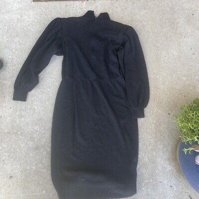 ST JOHN Brown Santana Knit Dress Black Marie Gray Size 10
