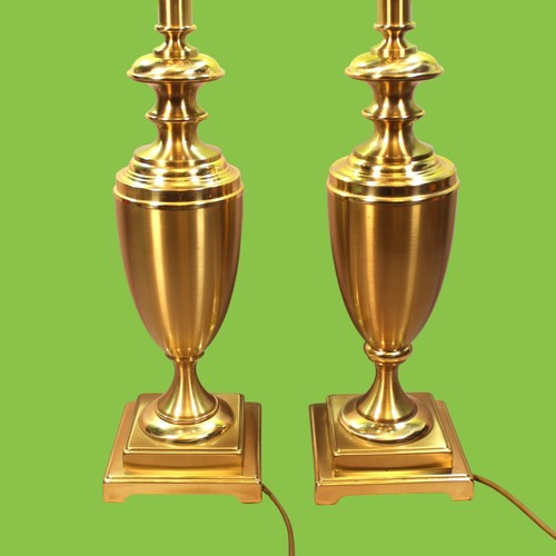 Vintage Brass Column Lamps x 2, 57cm High - Picture 9 of 15