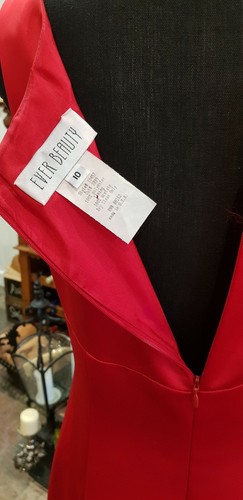 DAMEN LANGES ROTES ABEND MAXIKLEID UND SCHULTERZUCKEN US10 UK12 NEU OHNE ETIKETT, ABSCHLUSSBALL, BALL - Bild 5 von 5