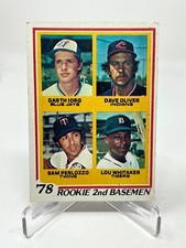 1978 Topps Baseball Rookie 2nd Basemen Iorg/Oliver/Perlozzo/Whitaker Card #10 C