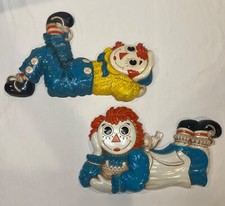 Vintage RAGGEDY ANN  ANDY Wall Hangings 1977 Bobbs Merrill Ann And Andy Set