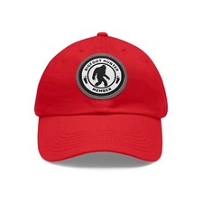 Bigfoot Sasquatch Hunter Member Baseball Cap with Leather Patch hat