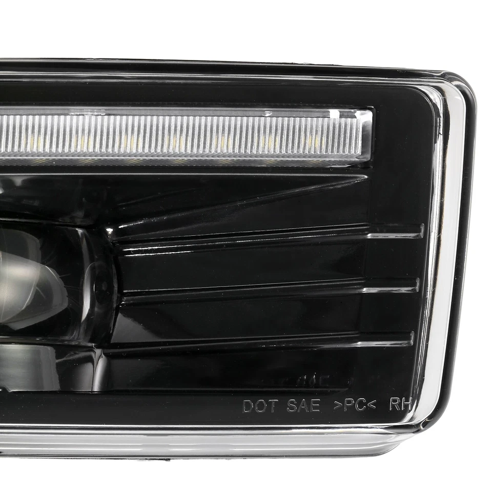 Par de luces antiniebla LED negras para Chevrolet Silverado 2500HD / 3500HD 2007-2014 Foto 4 de 4