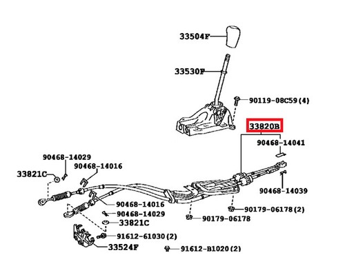 NEW Shifter Cable For Toyota Yaris 2006-2016 Automatic Transmission 33820-52481 - Picture 8 of 9