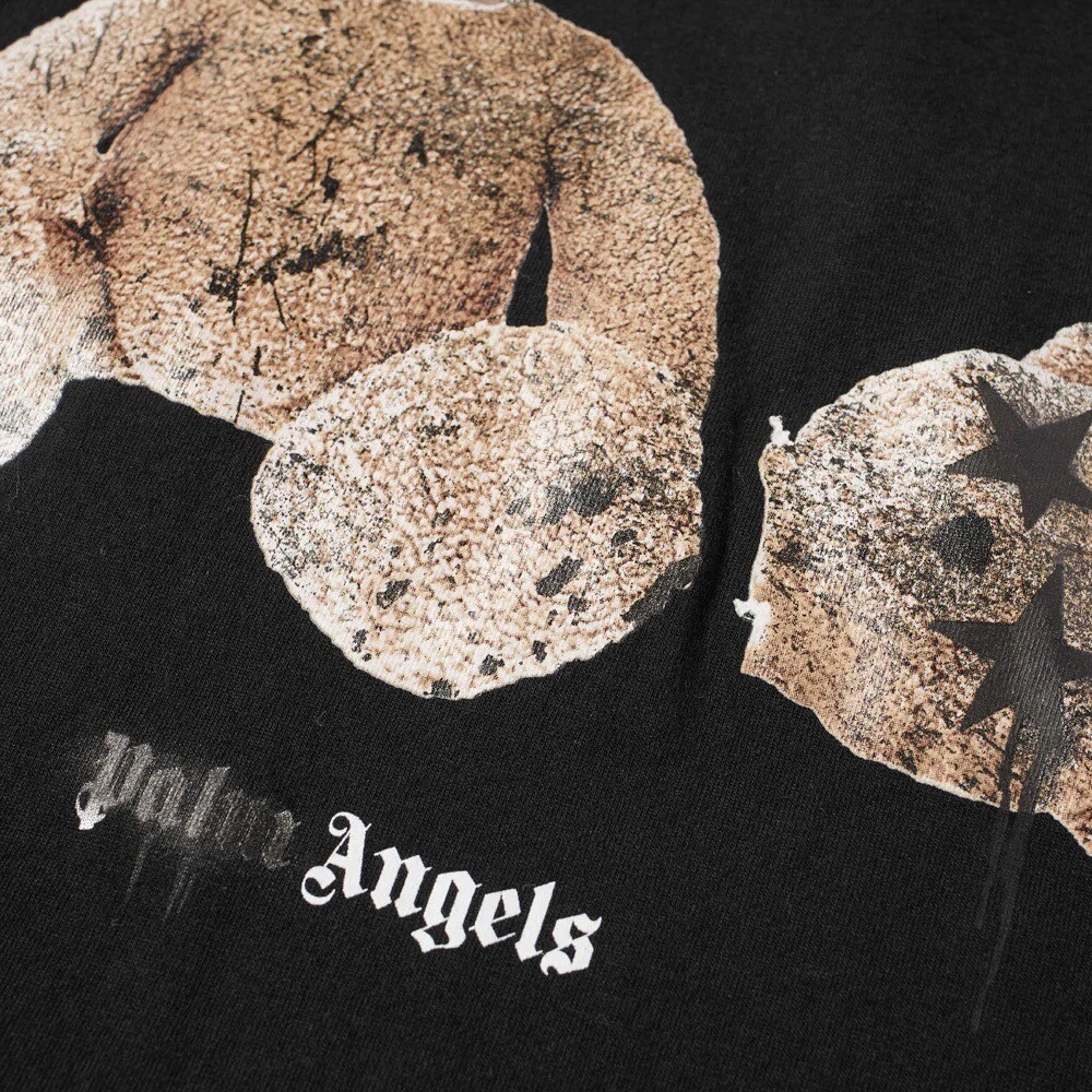 Palm Angels 'Kill Bear' Spray Logo Black T-Shirt Mens Size