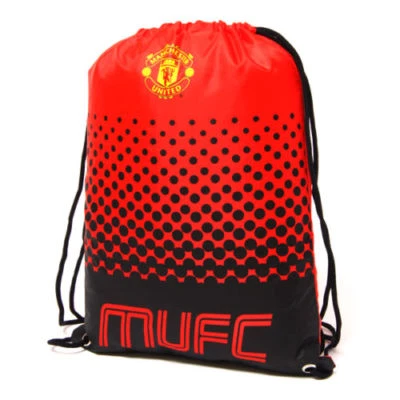 MANCHESTER UNITED FC MAN UTD FADE GYM BAG SCHOOL PE SWIMMING SPORT XMAS GIFT