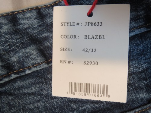 Men Slim fit Jeans Smoke Rise Blaze Blue Size 42/32 - Picture 7 of 9