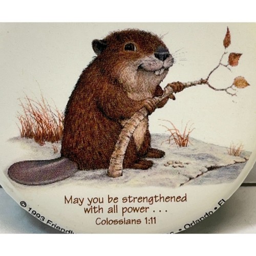 Beaver Fridge Magnet Don't Bite off More Than You Can Chew 1993 Colossians 1:11 - Picture 5 of 6