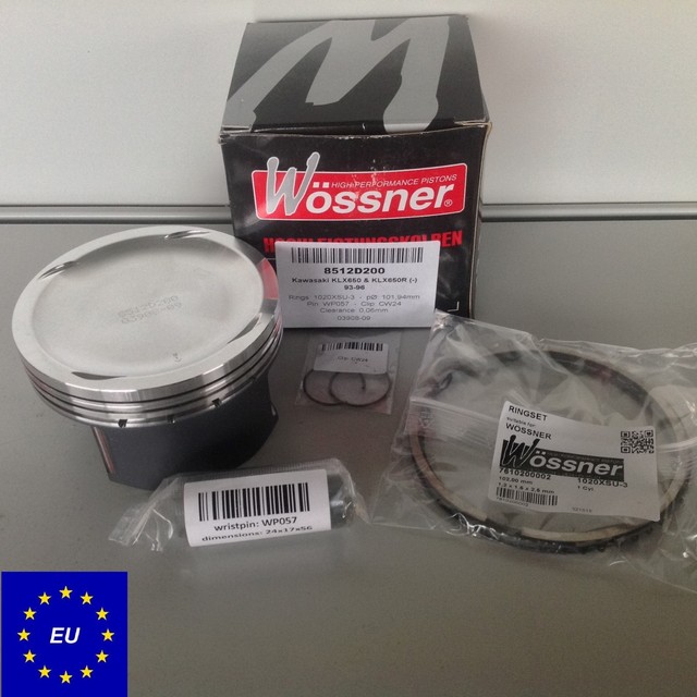 NEW WOSSNER PISTON KIT 1993 1996 KAWASAKI KLX 650 R 101.94mm OVER