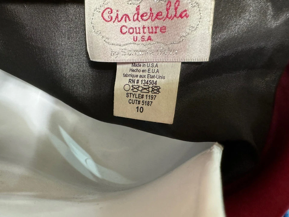 Cinderella Couture Little Girls Red/Berry  Party Special Occasion Dress Size 10 - Image 4 of 4