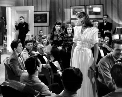 The Big Sleep 1946 Humphrey Bogart by door looks at Lauren Bacall 16x20 ...