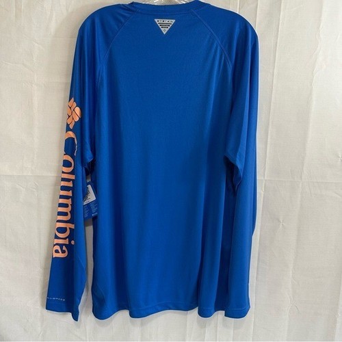 Columbia Men's PFG Terminal Tackle™ Long Sleeve Shirt Blue/Orange Large - Picture 6 of 9