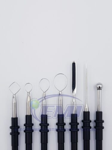 Juego de electrodos de pieza de mano estilo cirujano Ellman 2,4 mm 7 piezas reutilizables - Imagen 5 de 7