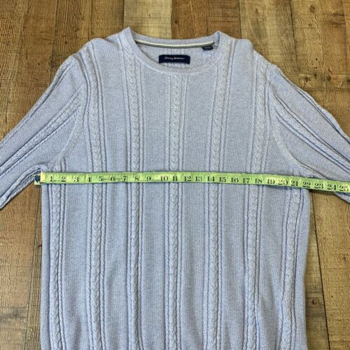 Suéter Tommy Bahama Mezcla Seda Arenas Mármol En Azul Manga Larga Para Hombres XL - Imagen 7 de 8