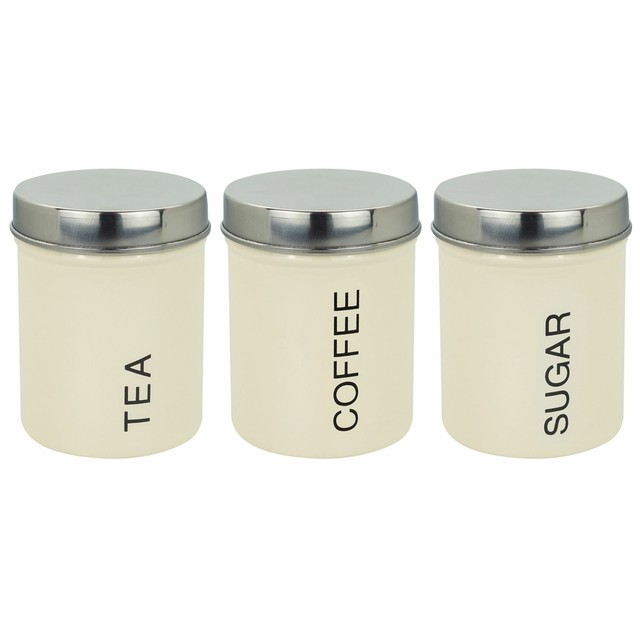 novelty tea coffee sugar canisters
