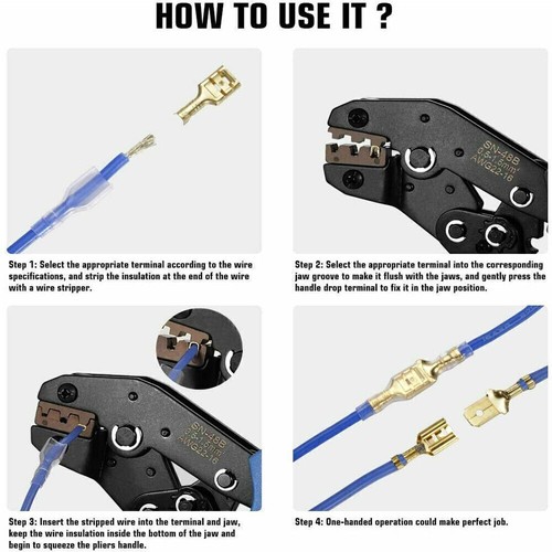 Kit surtido conector terminal crimpado pala macho y hembra mixta no aislante - Imagen 7 de 11