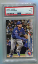 2020 Topps - NICO HOERNER - Rookie Card #70 - CHICAGO CUBS  PSA 9