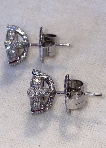 18kt Natural 2 ct Tdw vs1-s1 G color Diamond Earrings - Picture 2 of 7