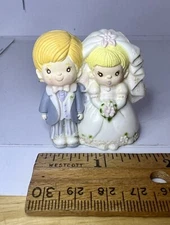Vintage Bride And Groom Cake Topper Figure