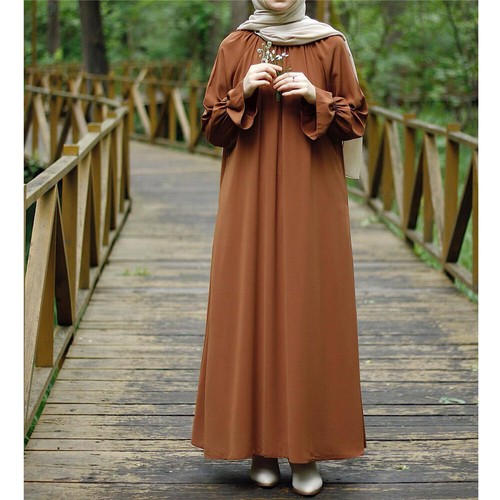 Abaya Muslim Women Kaftan Maxi Dress Long Sleeve Dubai Ramadan Evening Robe Gown - Picture 71 of 96