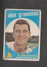 ALEX GRAMMAS #6 1959 TOPPS BASEBALL MID-GRADE/CREASE****
