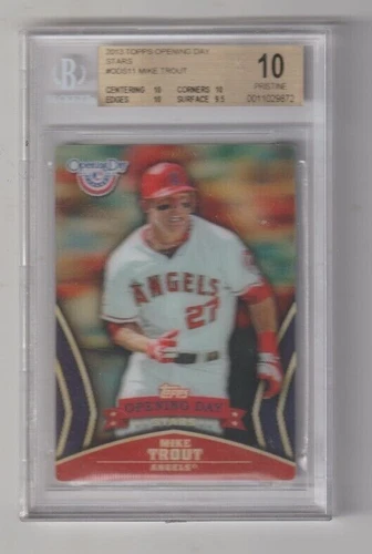 2013 Topps MIKE TROUT Opening Day Stars Beckett 10 Pristine #0011029872! (A)