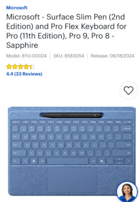 Microsoft Surface Slim Pen 2nd Edition Pro Flex Keyboard Pro 11th Edition Pro 9 