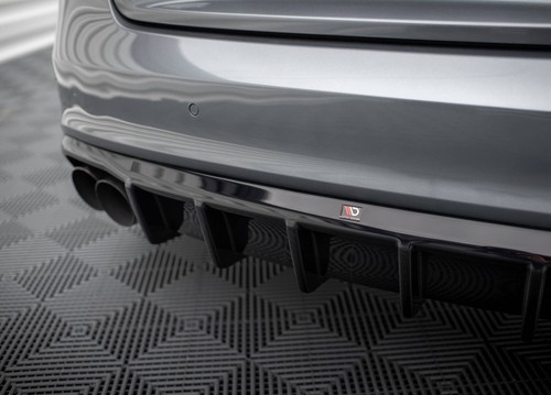 Heck Ansatz Diffusor für Audi S5 Coupe / Sportback 8T FL schwarz Hochglanz - Afbeelding 4 van 6