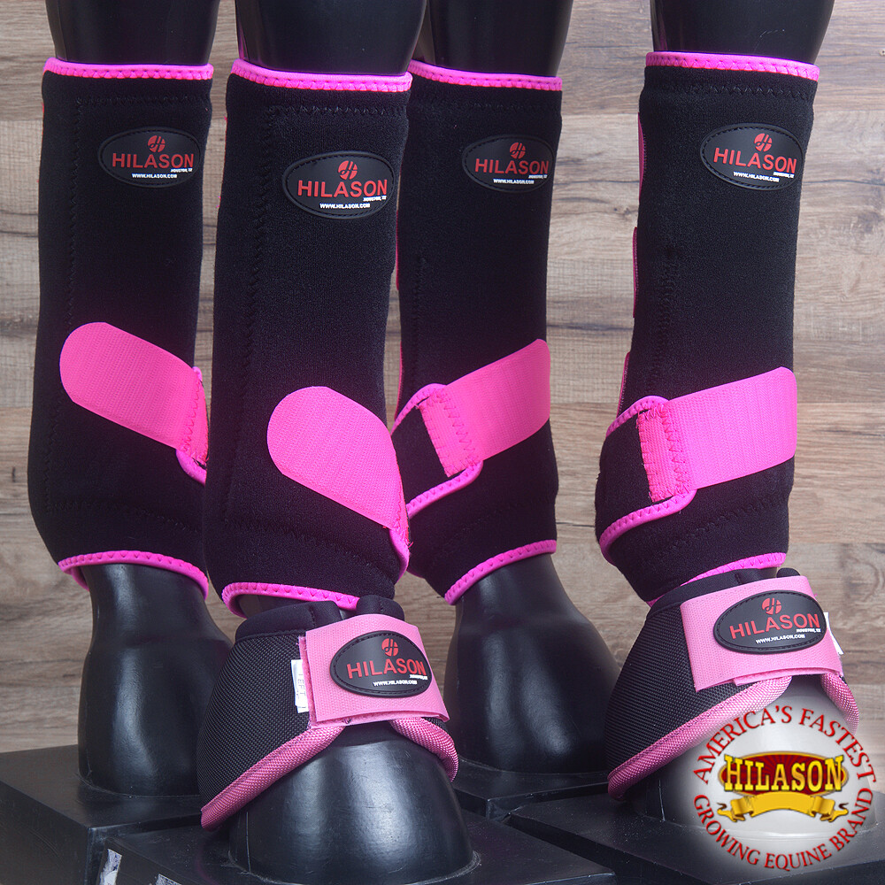 C-nk-L 4+2 pique de algodón L-Hilason Caballo Medicina Deportiva Bell botas Delantero Trasero Pierna Negro P C-nk-L 4+2 pique de algodón L-Hilason Caballo Medicina Deportiva Bell botas Delantero Trasero Pierna Negro P