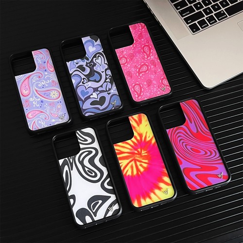 Custodia cuore psichedelico per iPhone 16 Pro Max 15 14 13 12 Pro Trippy Groovy Cover - Foto 7 di 15